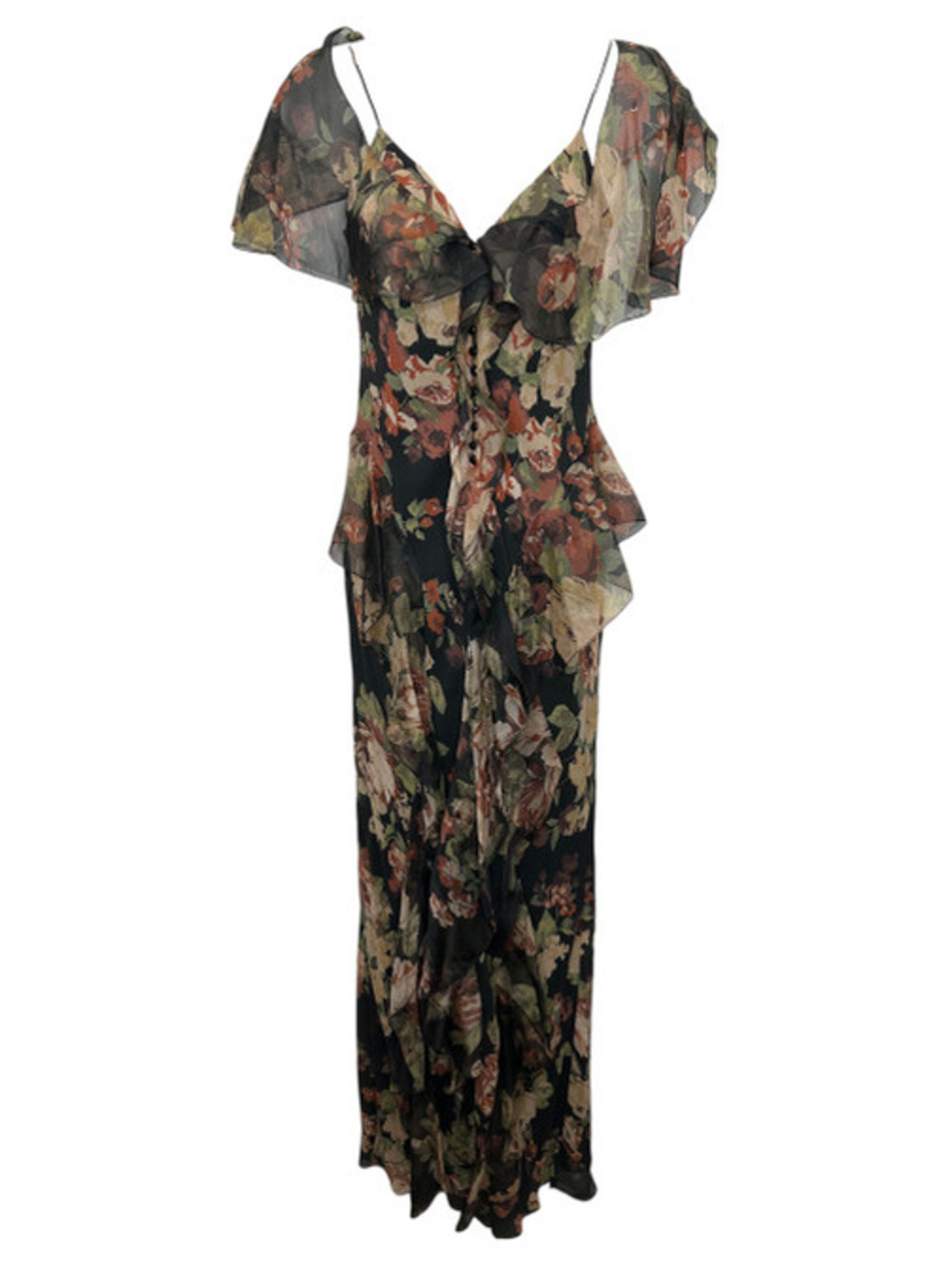 Ralph Lauren Collection Floral Ruffled Maxi Dress